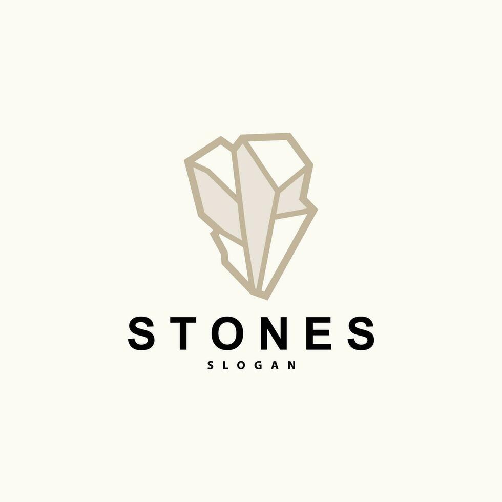 Stone Logo, Premium Elegant Design, Stone Balance Vector, Stepping Rock Walking Icon Illustration Design vector