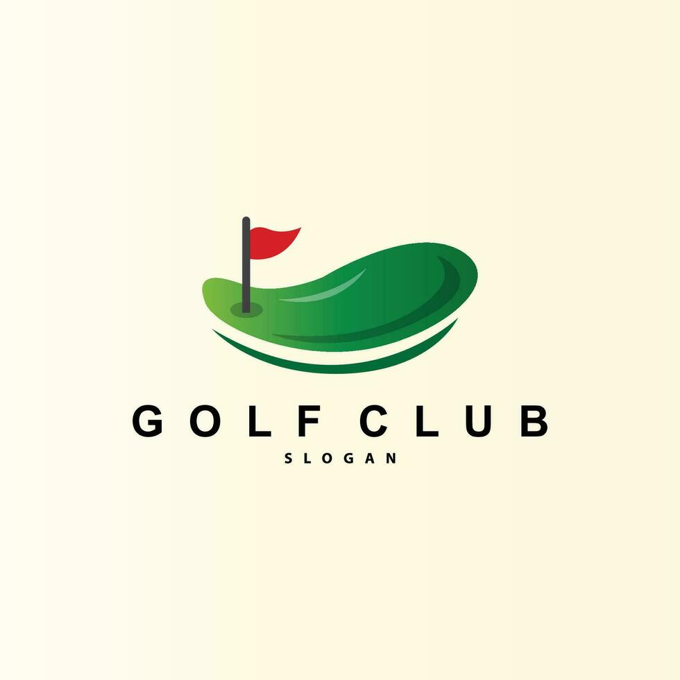 Golf Logo, Ball Game Sport Club Team Golf, Game Tournament Design, Symbol Template Illustration vector