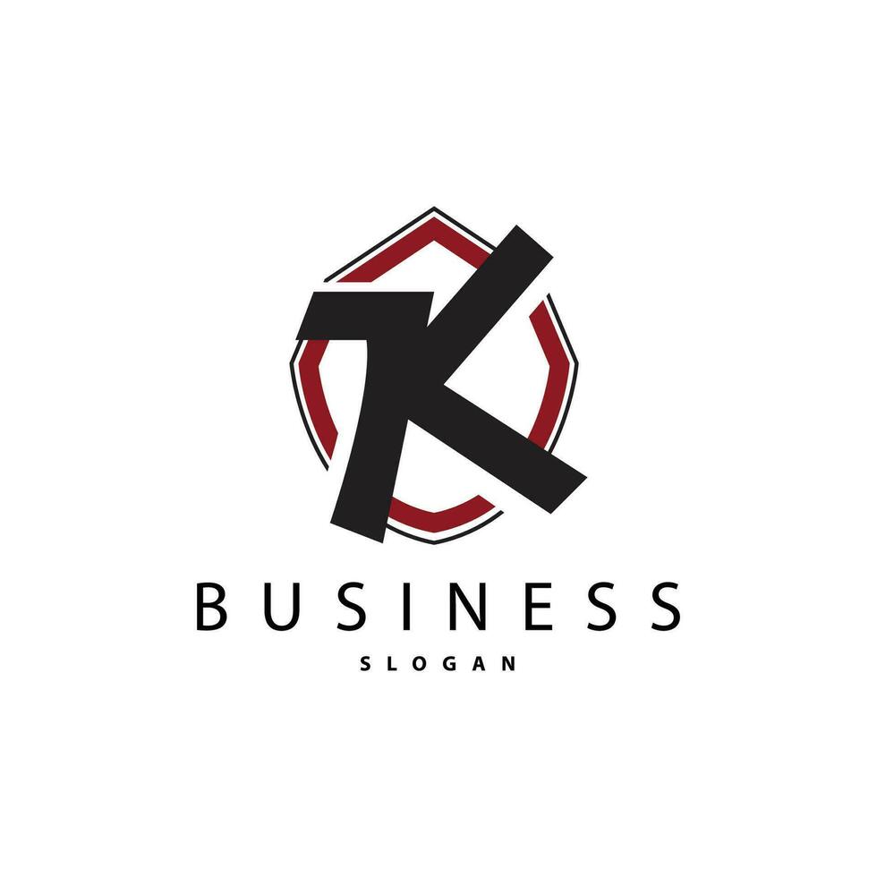 Minimal Initial K Letter Logo, Modern And Luxury Geometric Design, Icon Vector Template Element