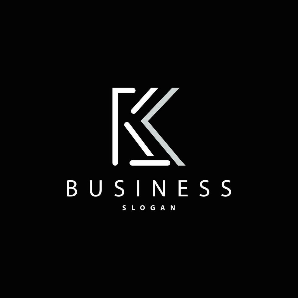Minimal Initial K Letter Logo, Modern And Luxury Geometric Design, Icon Vector Template Element