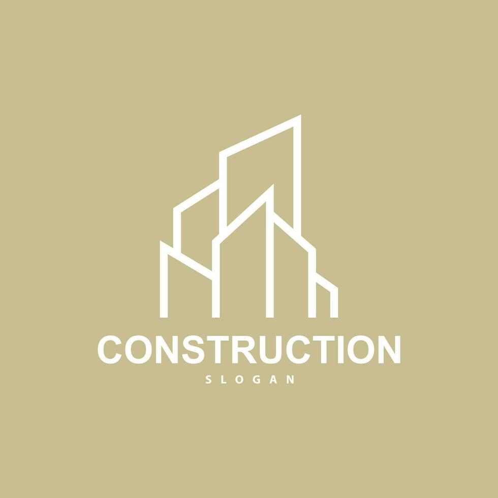 edificio real inmuebles Departamento construcción logo, elegante prima rústico monograma vector diseño