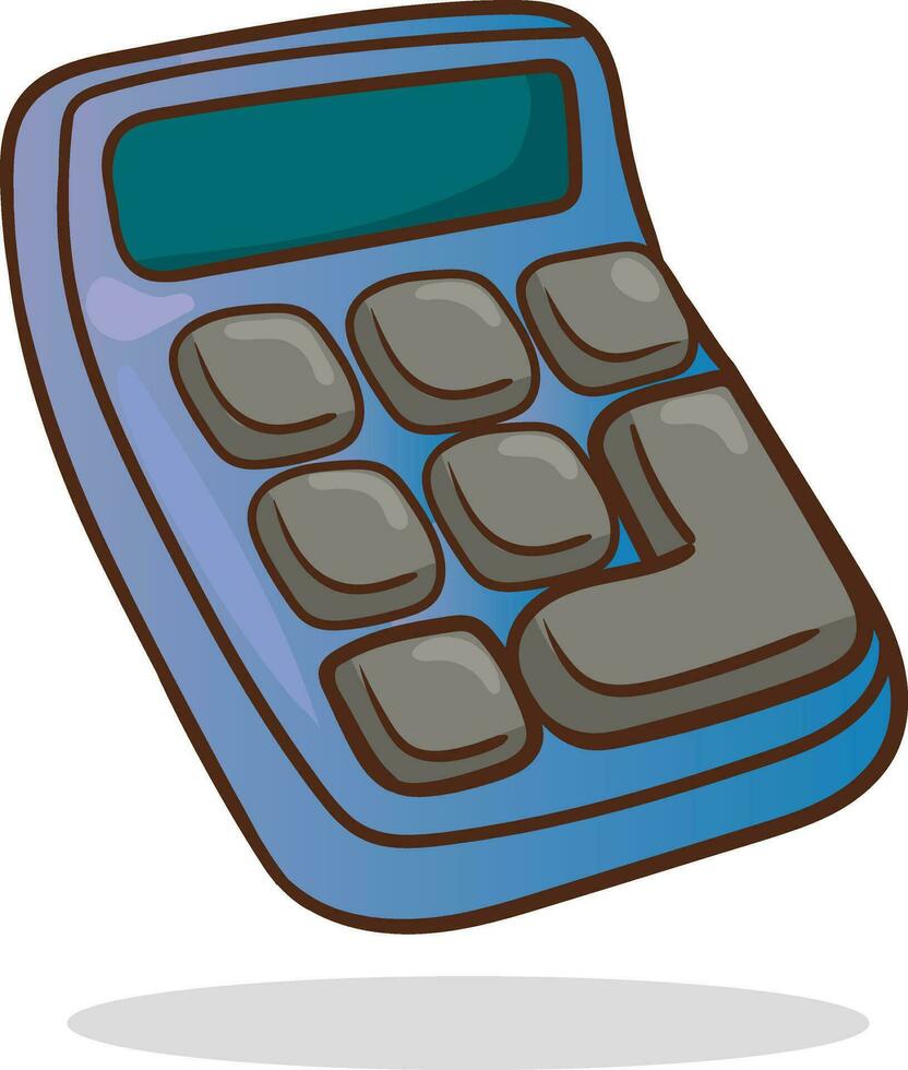 Calculator, math device. Financial analytics, bookkeeping, budget, debit, credit calculations concept.vector icon. vector