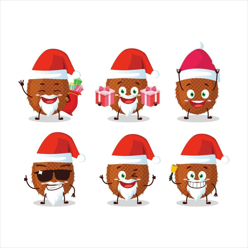 Santa Claus emoticons with salak cartoon character vector