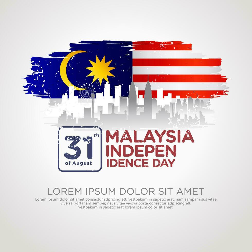 Malaysia independence day  template vector