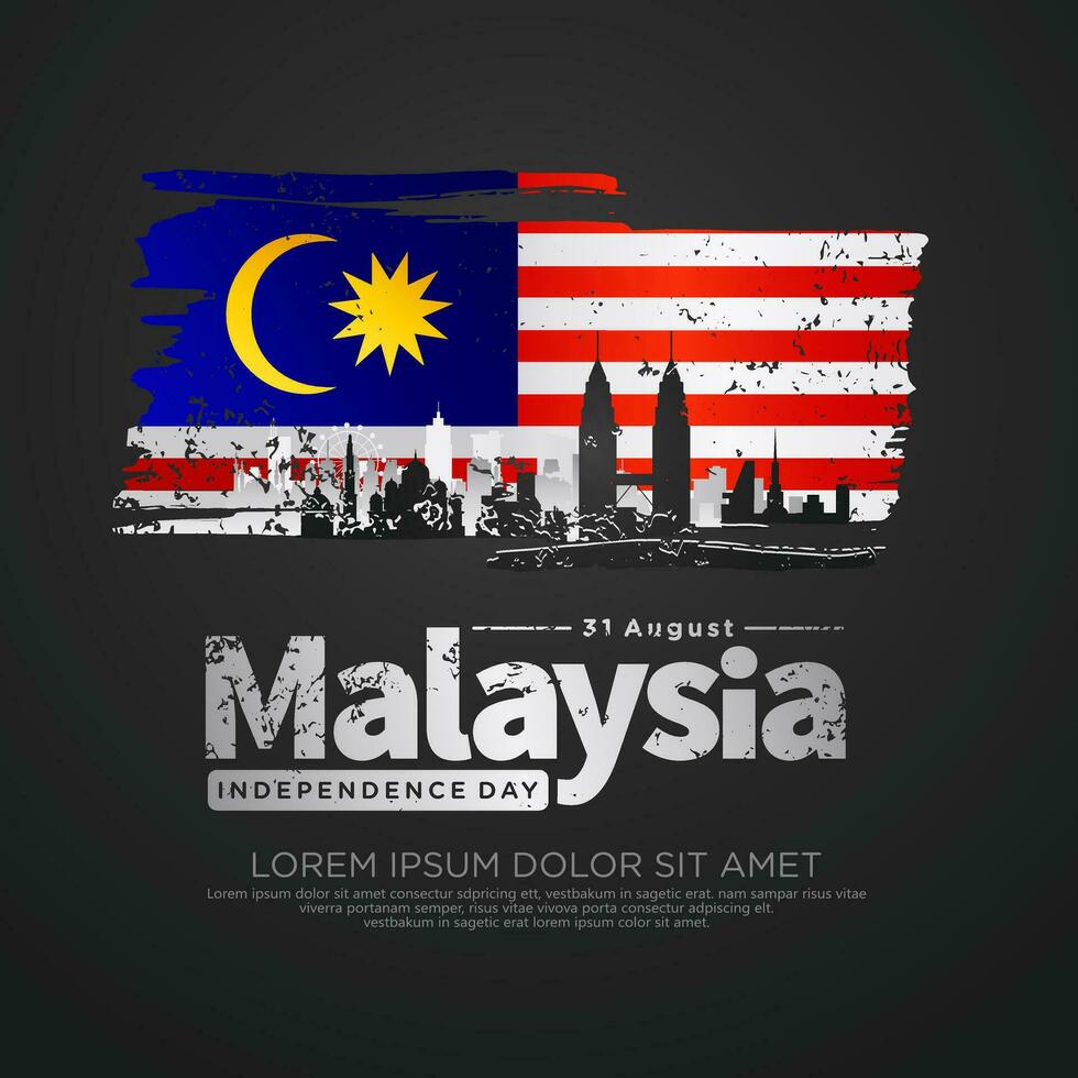 Malaysia independence day  template vector