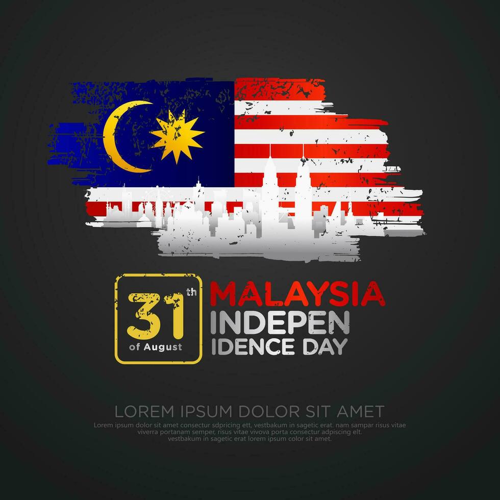 Malasia independencia día modelo vector