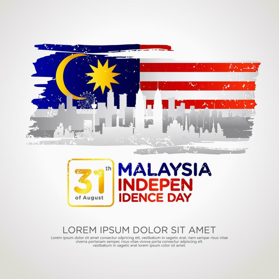 Malasia independencia día modelo vector