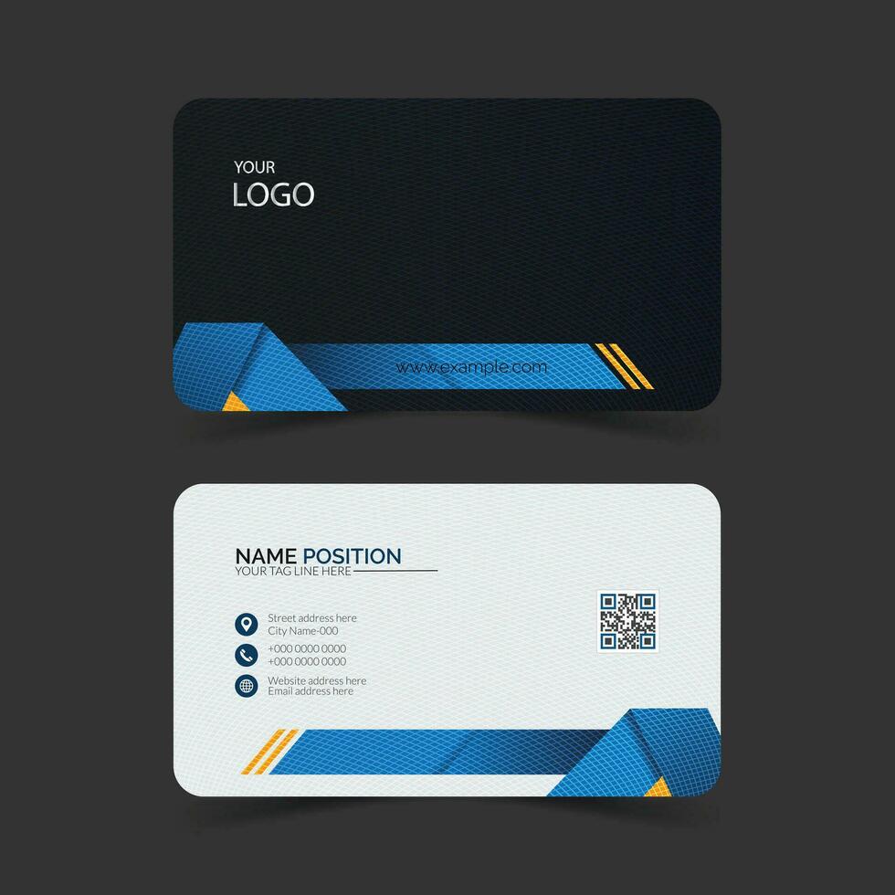 lujo oscuro y blanco negocio tarjeta diseño vector