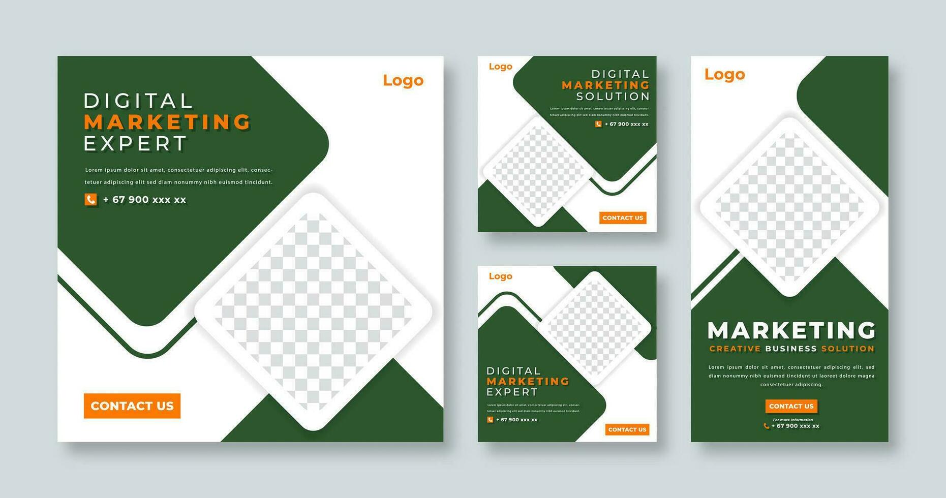 Digital Marketing Expert Social Media Post for Online Marketing Promotion Banner, Story and Web Internet Ads Flyer vector