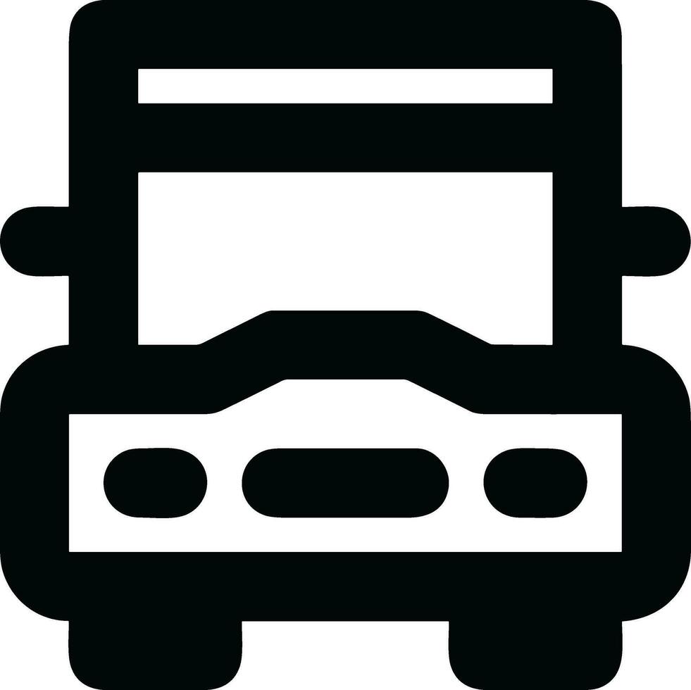Bus transportation symbol icon vector image. Illustration of the silhouette bus transport public travel design image. EPS 10