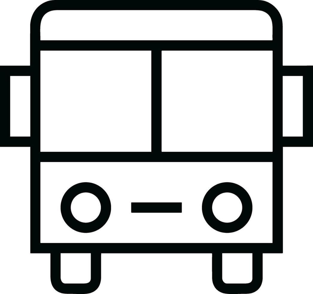 Bus transportation symbol icon vector image. Illustration of the silhouette bus transport public travel design image. EPS 10