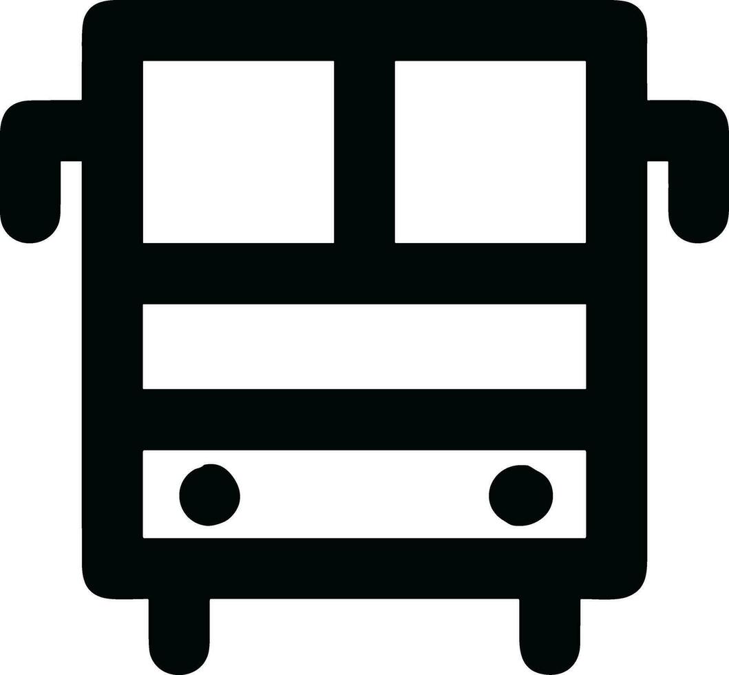 Bus transportation symbol icon vector image. Illustration of the silhouette bus transport public travel design image. EPS 10