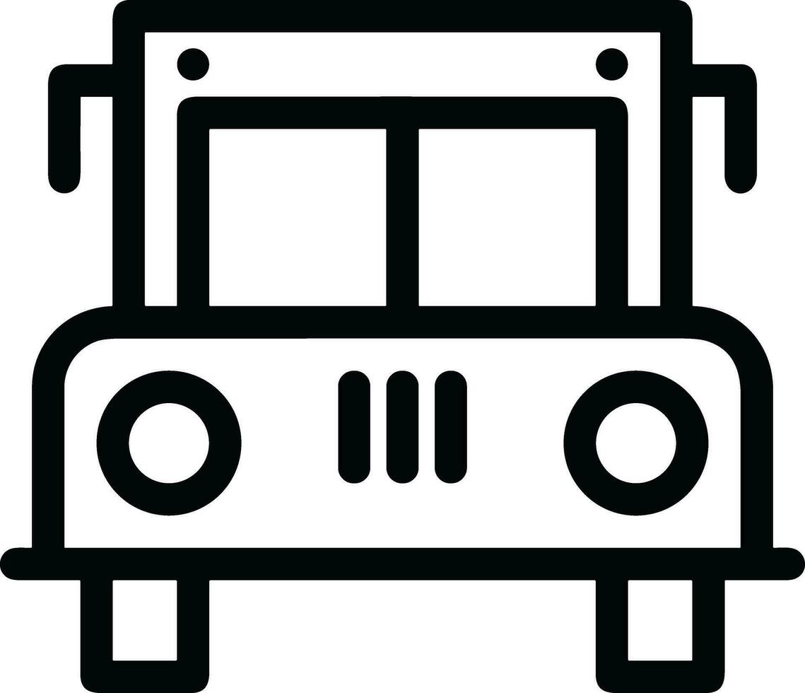 Bus transportation symbol icon vector image. Illustration of the silhouette bus transport public travel design image. EPS 10