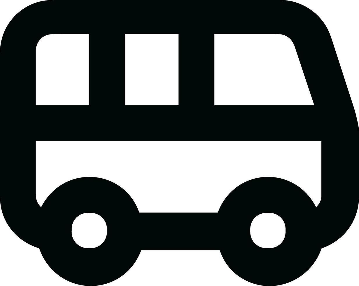 Bus transportation symbol icon vector image. Illustration of the silhouette bus transport public travel design image. EPS 10