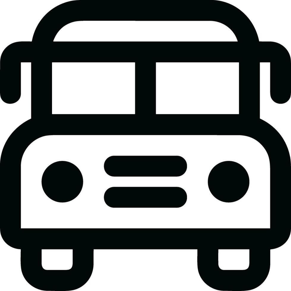 Bus transportation symbol icon vector image. Illustration of the silhouette bus transport public travel design image. EPS 10