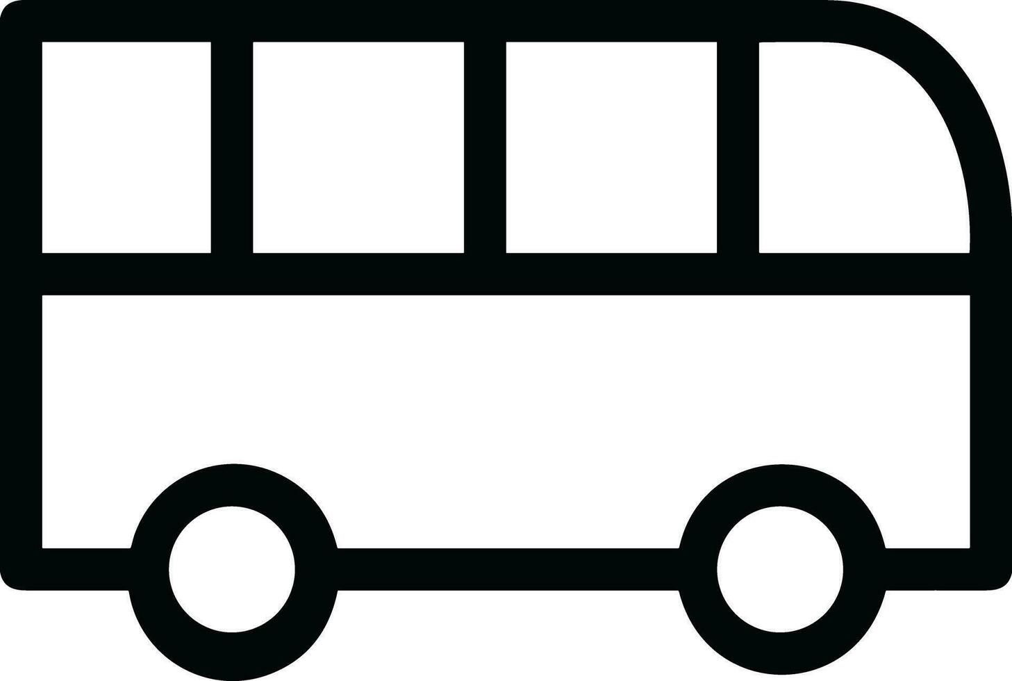 Bus transportation symbol icon vector image. Illustration of the silhouette bus transport public travel design image. EPS 10