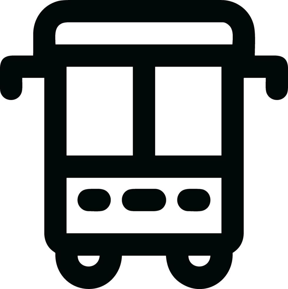 Bus transportation symbol icon vector image. Illustration of the silhouette bus transport public travel design image. EPS 10