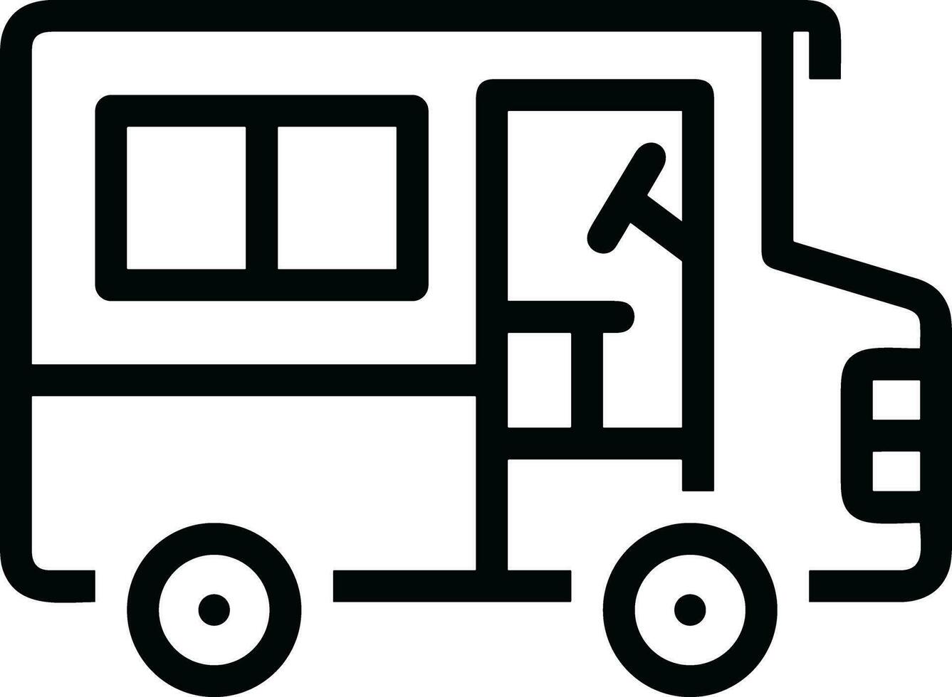 Bus transportation symbol icon vector image. Illustration of the silhouette bus transport public travel design image. EPS 10