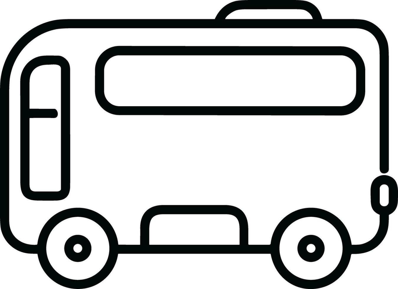 Bus transportation symbol icon vector image. Illustration of the silhouette bus transport public travel design image. EPS 10