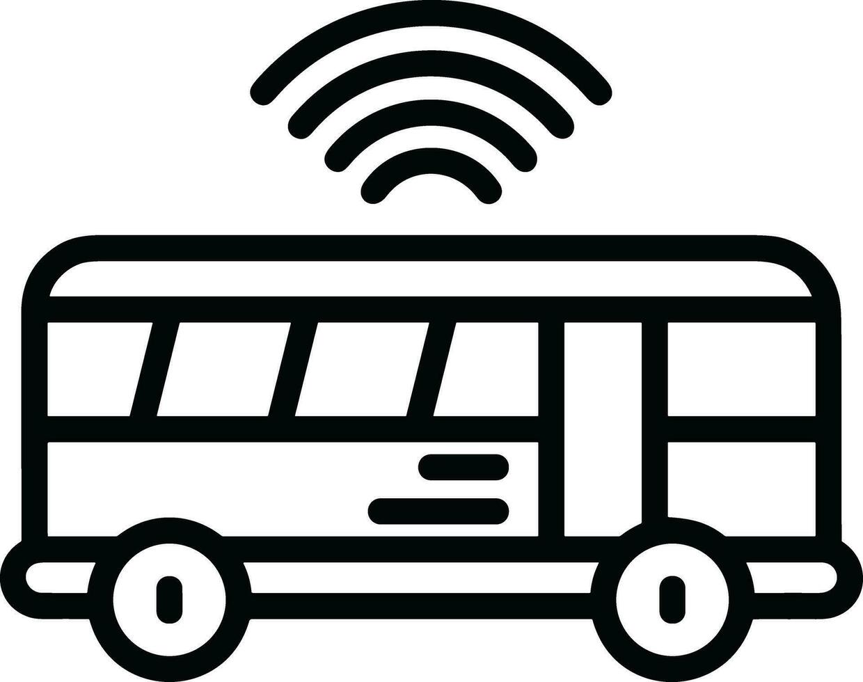 Bus transportation symbol icon vector image. Illustration of the silhouette bus transport public travel design image. EPS 10