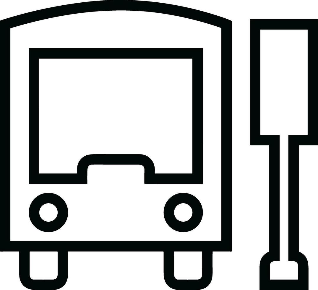 Bus transportation symbol icon vector image. Illustration of the silhouette bus transport public travel design image. EPS 10