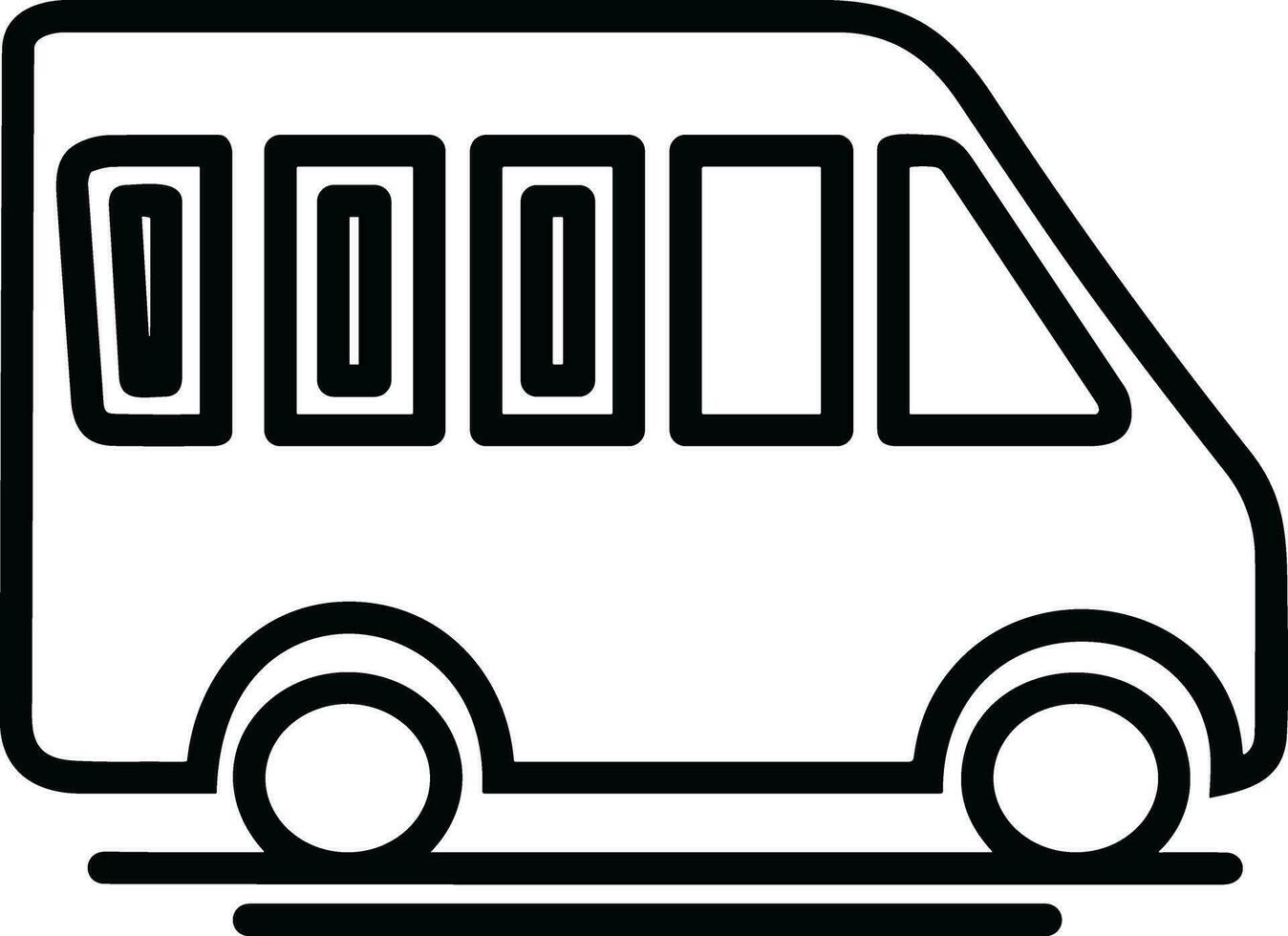 Bus transportation symbol icon vector image. Illustration of the silhouette bus transport public travel design image. EPS 10