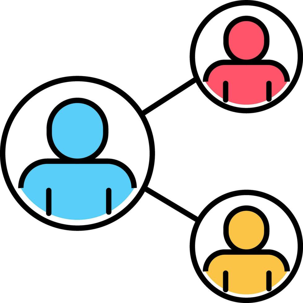 Company structure teamwork diagram icon vector illustration
