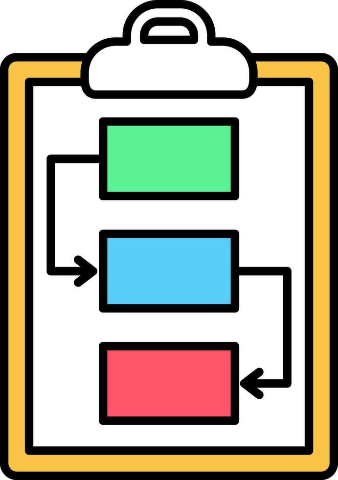 flow chart concept flat icon vector