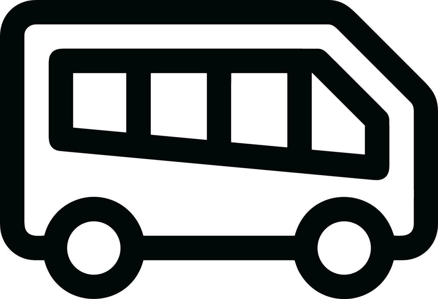 Bus transportation symbol icon vector image. Illustration of the silhouette bus transport public travel design image. EPS 10