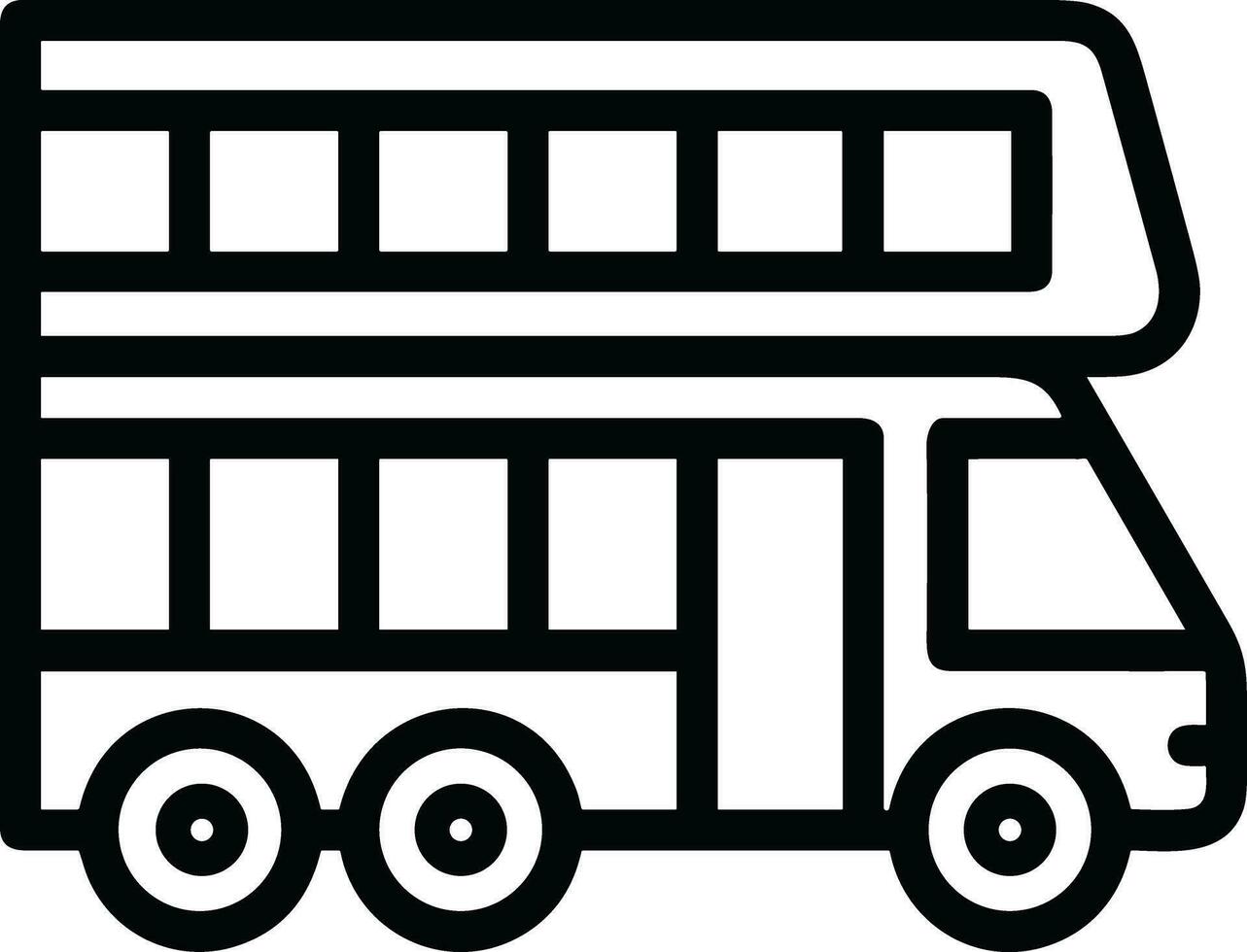 Bus transportation symbol icon vector image. Illustration of the silhouette bus transport public travel design image. EPS 10