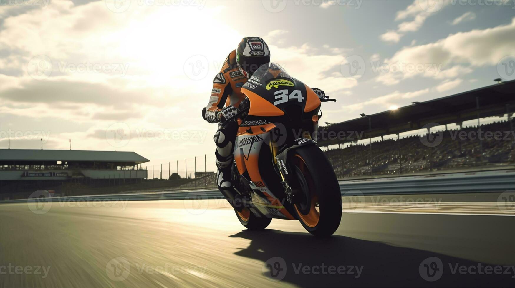 motorcycle race on race track highway road photo
