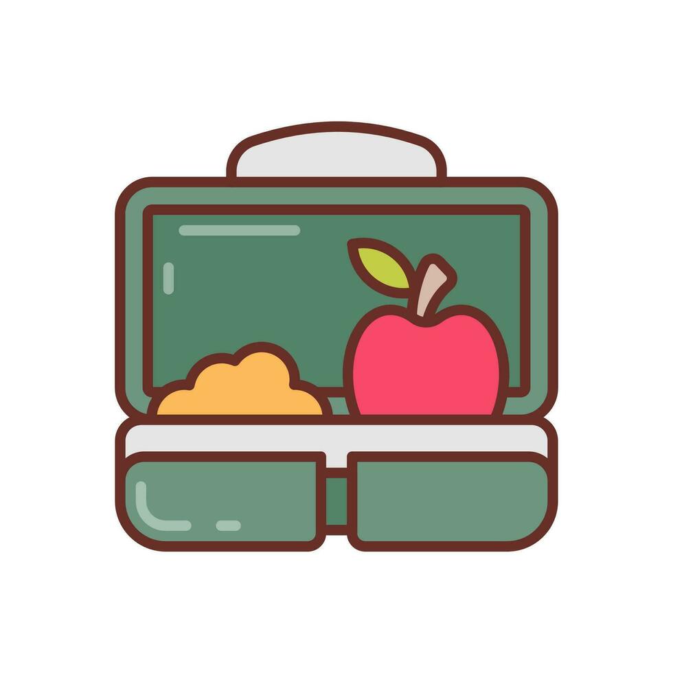 Lunch box icon in vector. Illustration vector