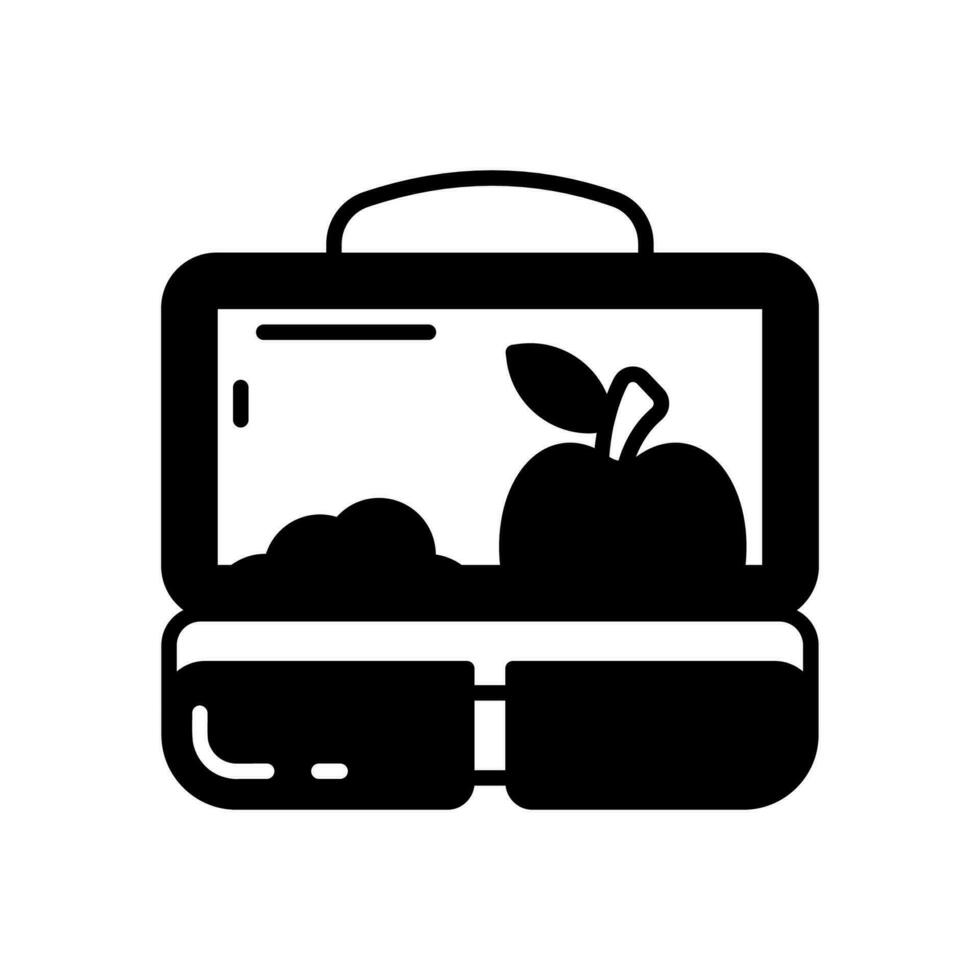 Lunch box icon in vector. Illustration vector