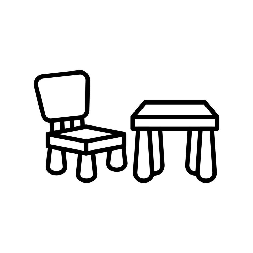 Chair Table icon in vector. Illustration vector