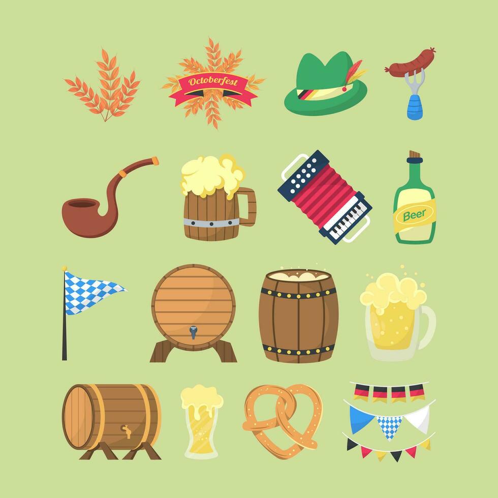 Set of Octoberfest Festival Elements Illustration vector