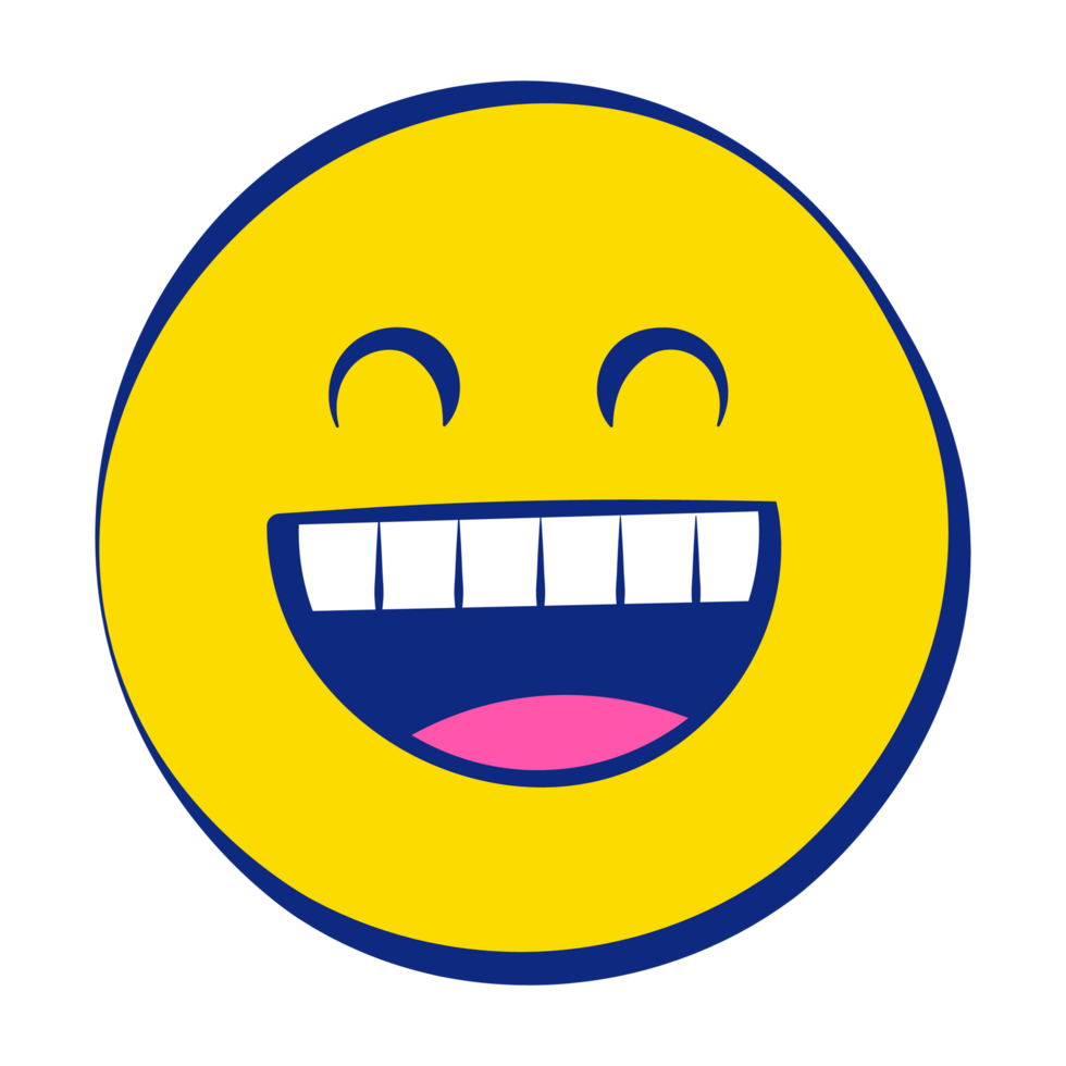 Laughing 30 Grunge Emoticons Fill Style png