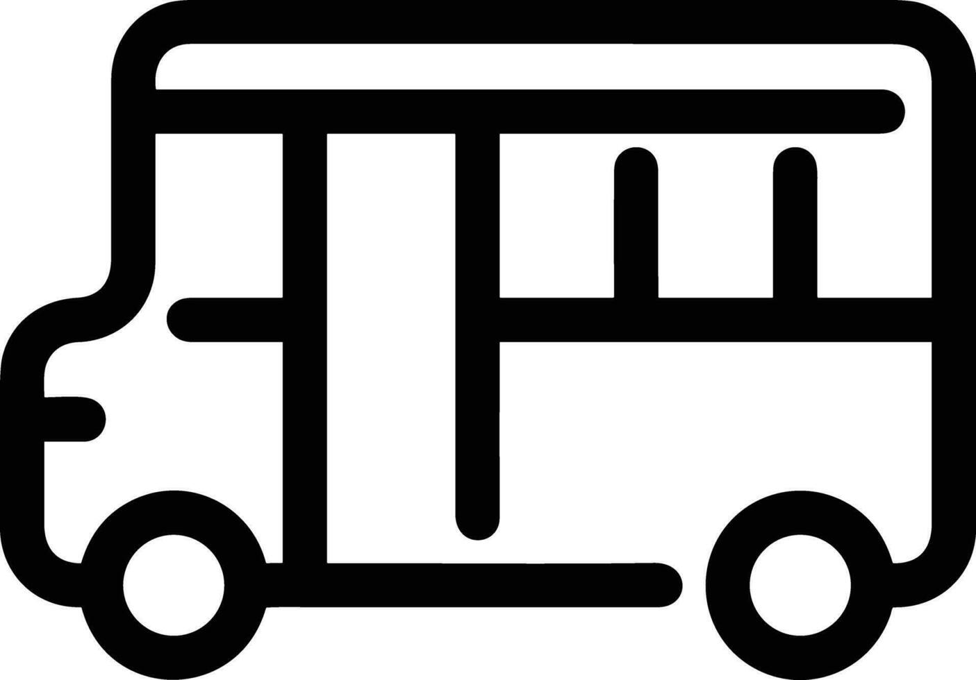 Bus transportation symbol icon vector image. Illustration of the silhouette bus transport public travel design image. EPS 10