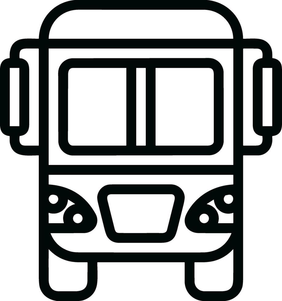 Bus transportation symbol icon vector image. Illustration of the silhouette bus transport public travel design image. EPS 10