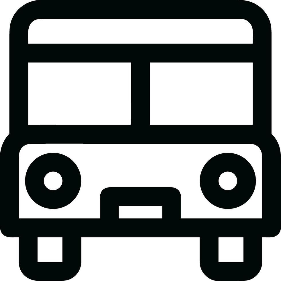 Bus transportation symbol icon vector image. Illustration of the silhouette bus transport public travel design image. EPS 10