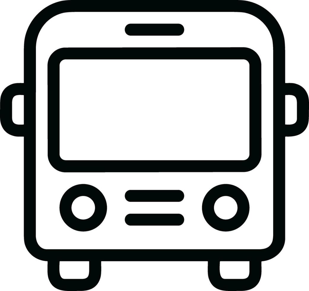 Bus transportation symbol icon vector image. Illustration of the silhouette bus transport public travel design image. EPS 10