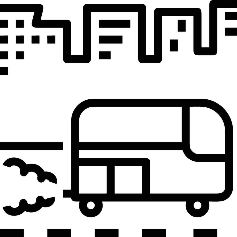 Bus transportation symbol icon vector image. Illustration of the silhouette bus transport public travel design image. EPS 10