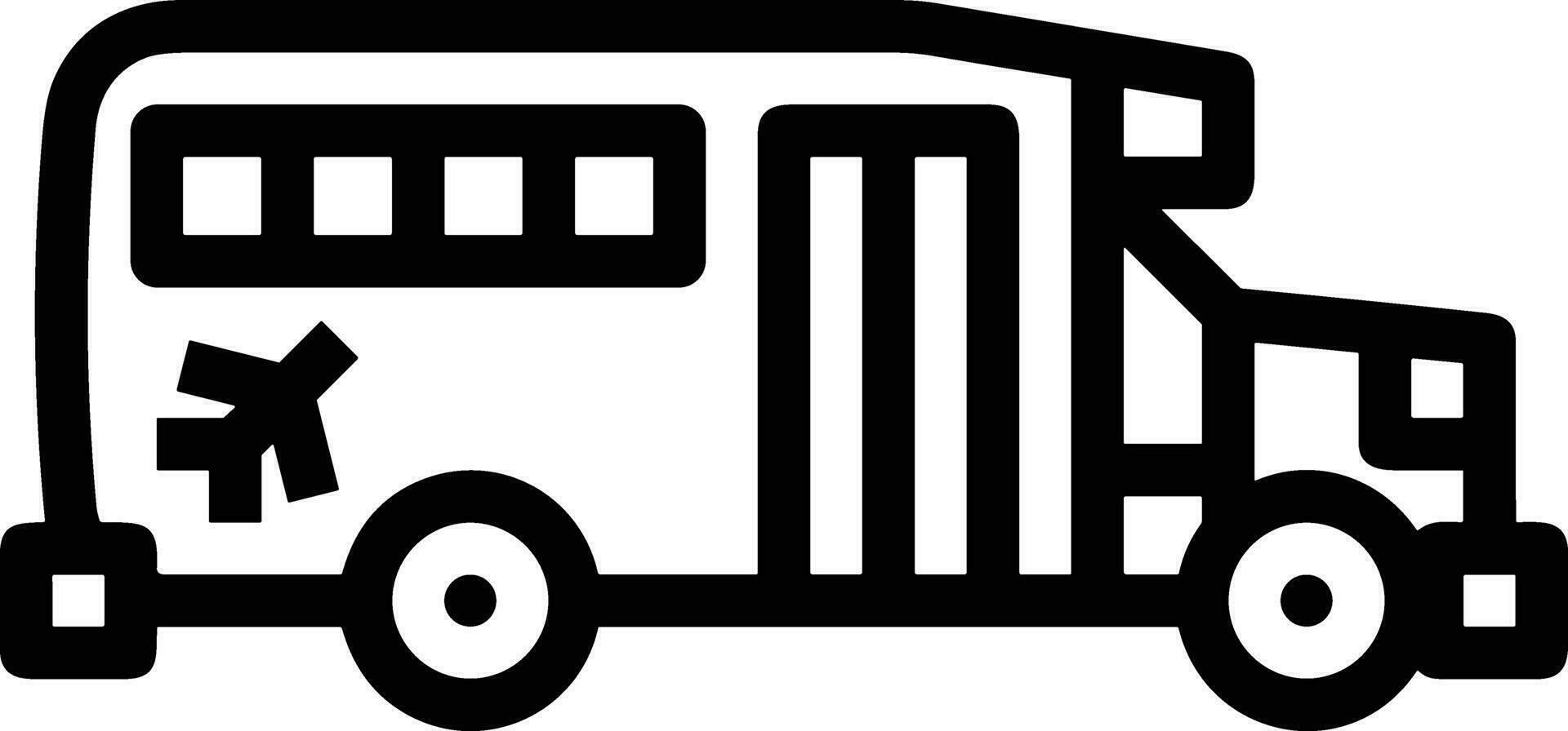 Bus transportation symbol icon vector image. Illustration of the silhouette bus transport public travel design image. EPS 10