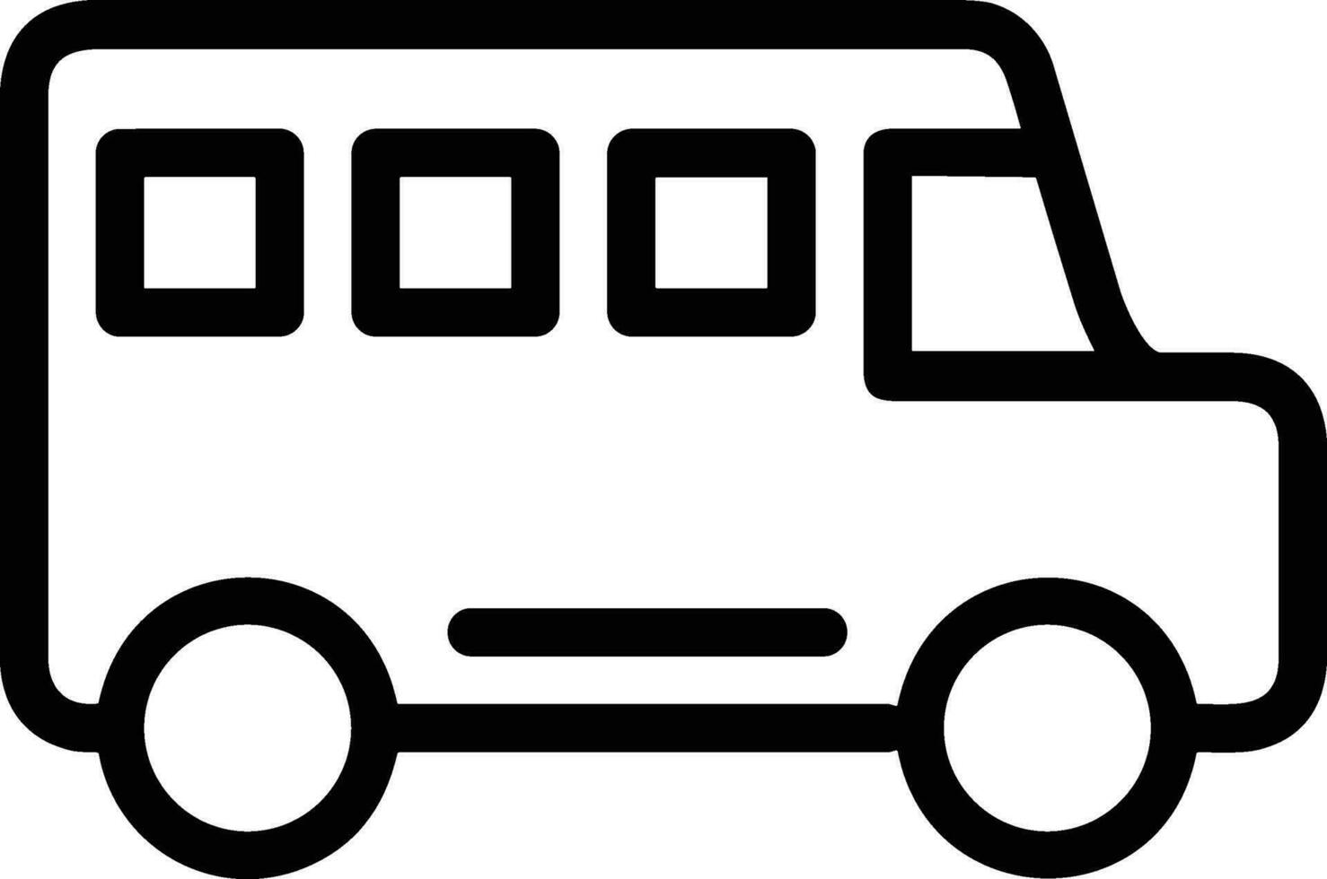 Bus transportation symbol icon vector image. Illustration of the silhouette bus transport public travel design image. EPS 10