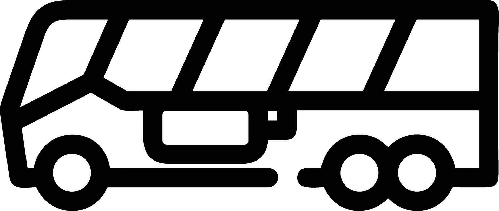 Bus transportation symbol icon vector image. Illustration of the silhouette bus transport public travel design image. EPS 10