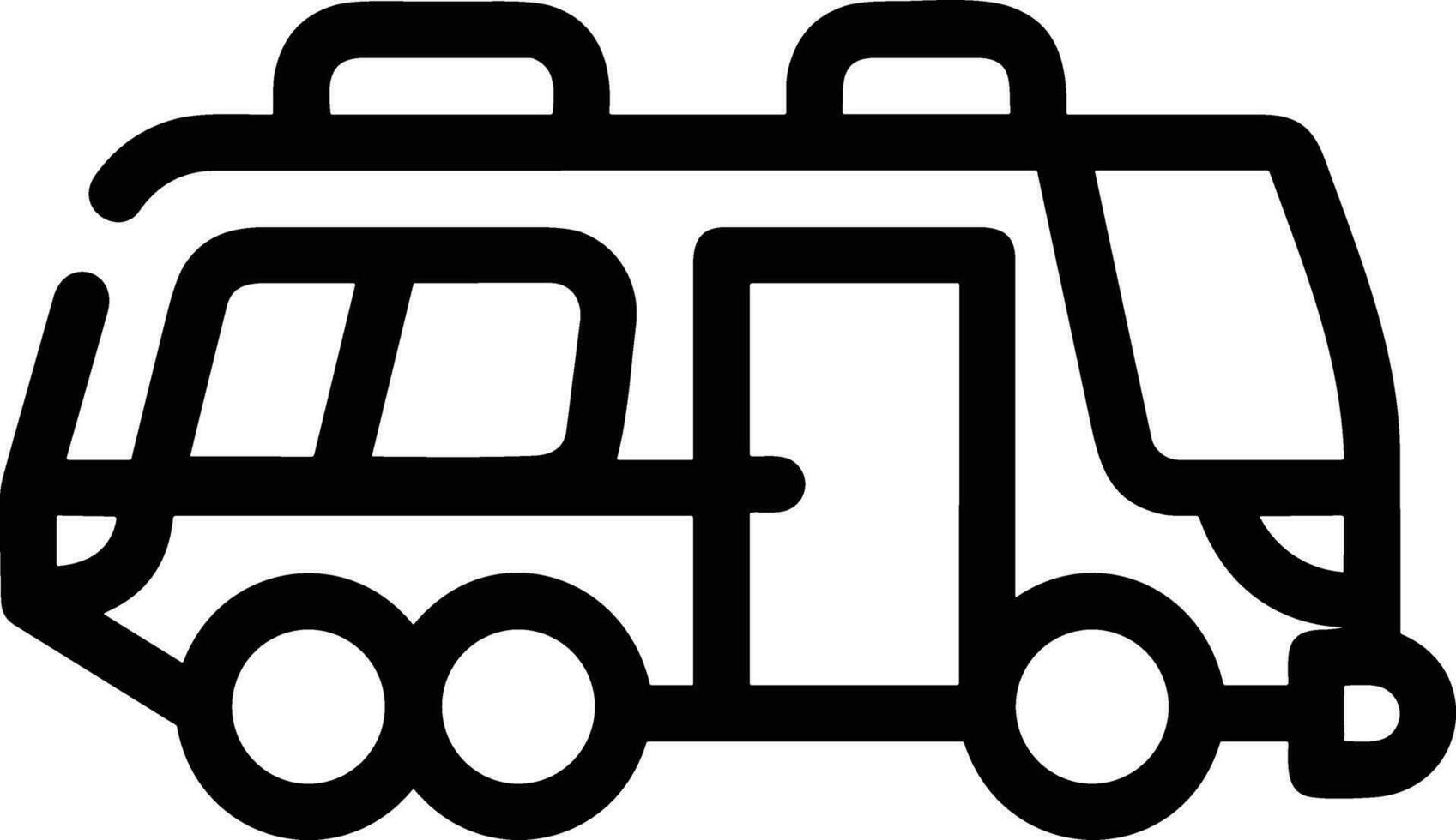 Bus transportation symbol icon vector image. Illustration of the silhouette bus transport public travel design image. EPS 10