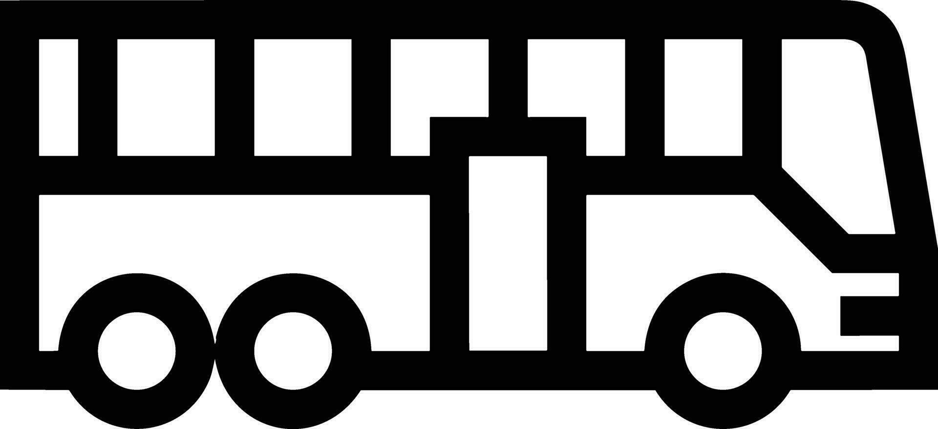 Bus transportation symbol icon vector image. Illustration of the silhouette bus transport public travel design image. EPS 10