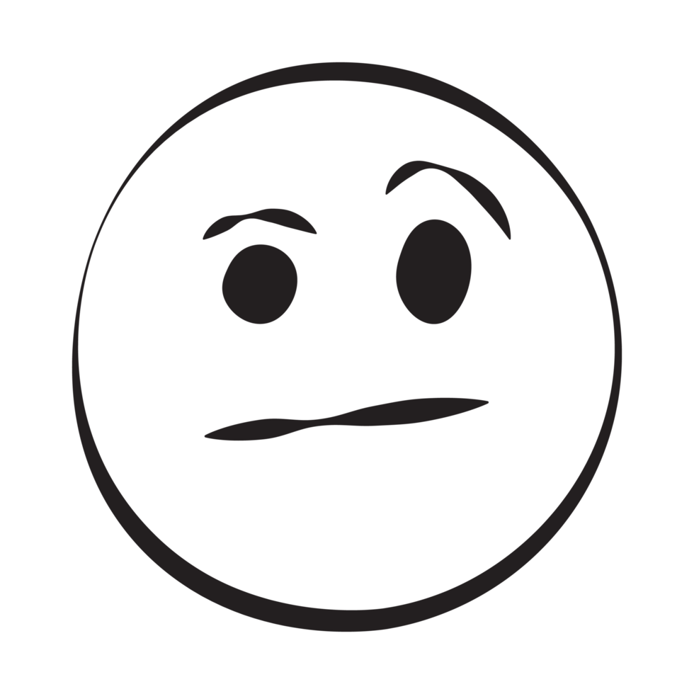 Skeptic 30 Grunge Emoticons Outline Style png