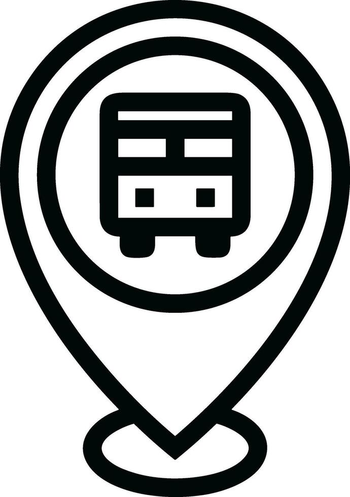 Bus transportation symbol icon vector image. Illustration of the silhouette bus transport public travel design image. EPS 10