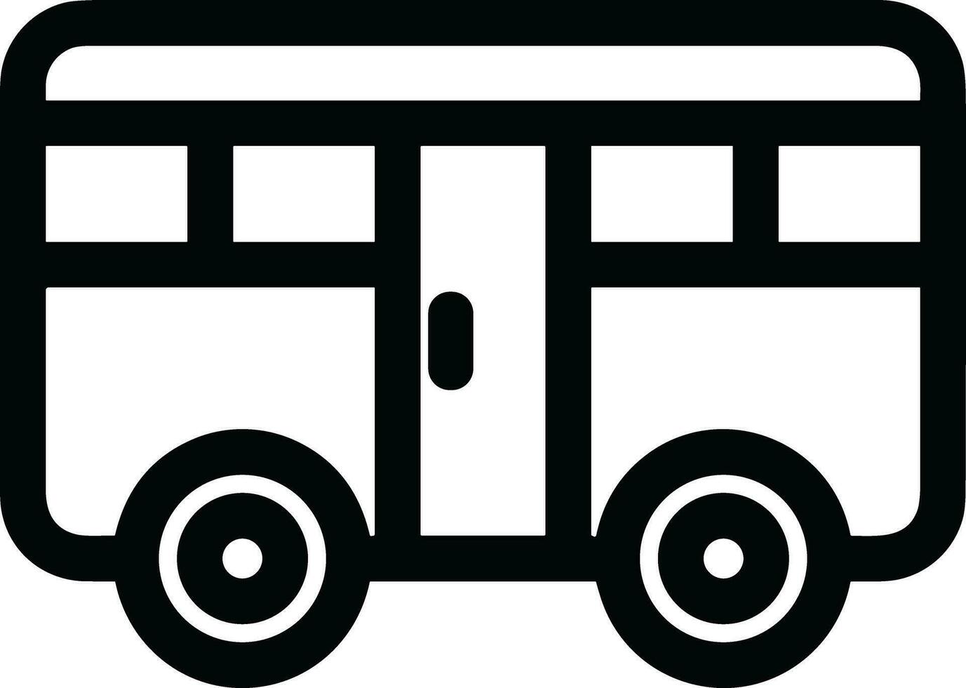 Bus transportation symbol icon vector image. Illustration of the silhouette bus transport public travel design image. EPS 10