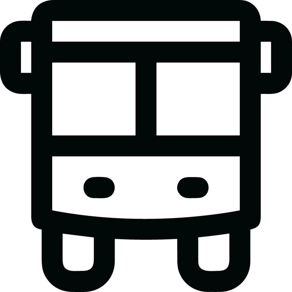 Bus transportation symbol icon vector image. Illustration of the silhouette bus transport public travel design image. EPS 10